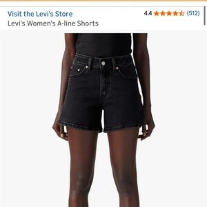 Levi’s Black A-Line Denim Shorts